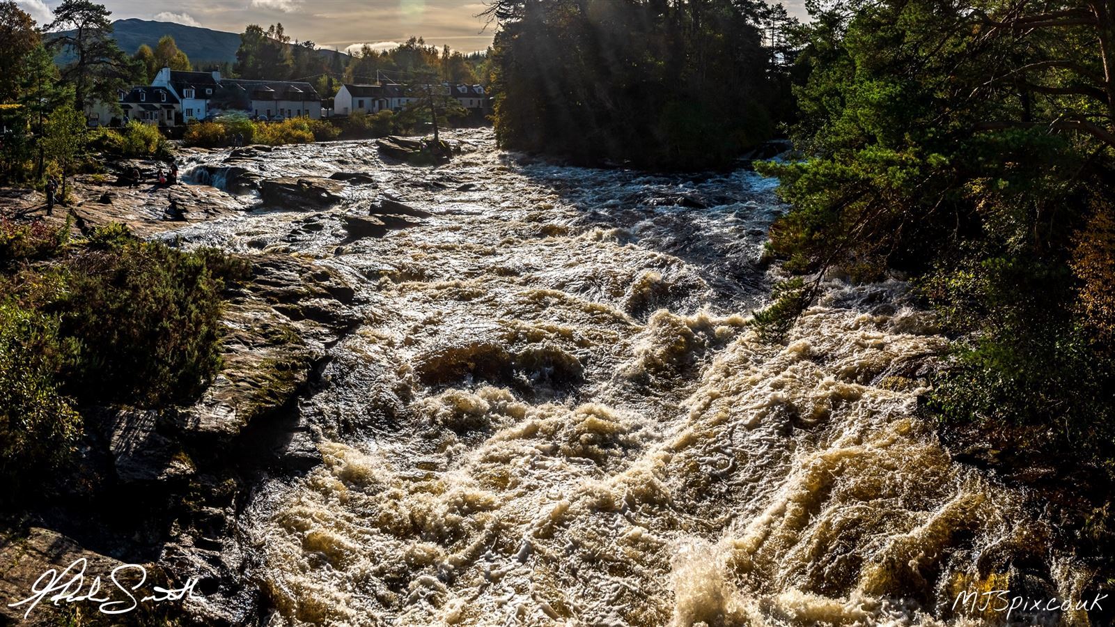 Lovely autumn sunshine on the Falls of Dochart in Killin
Photography by Malcolm J Smith